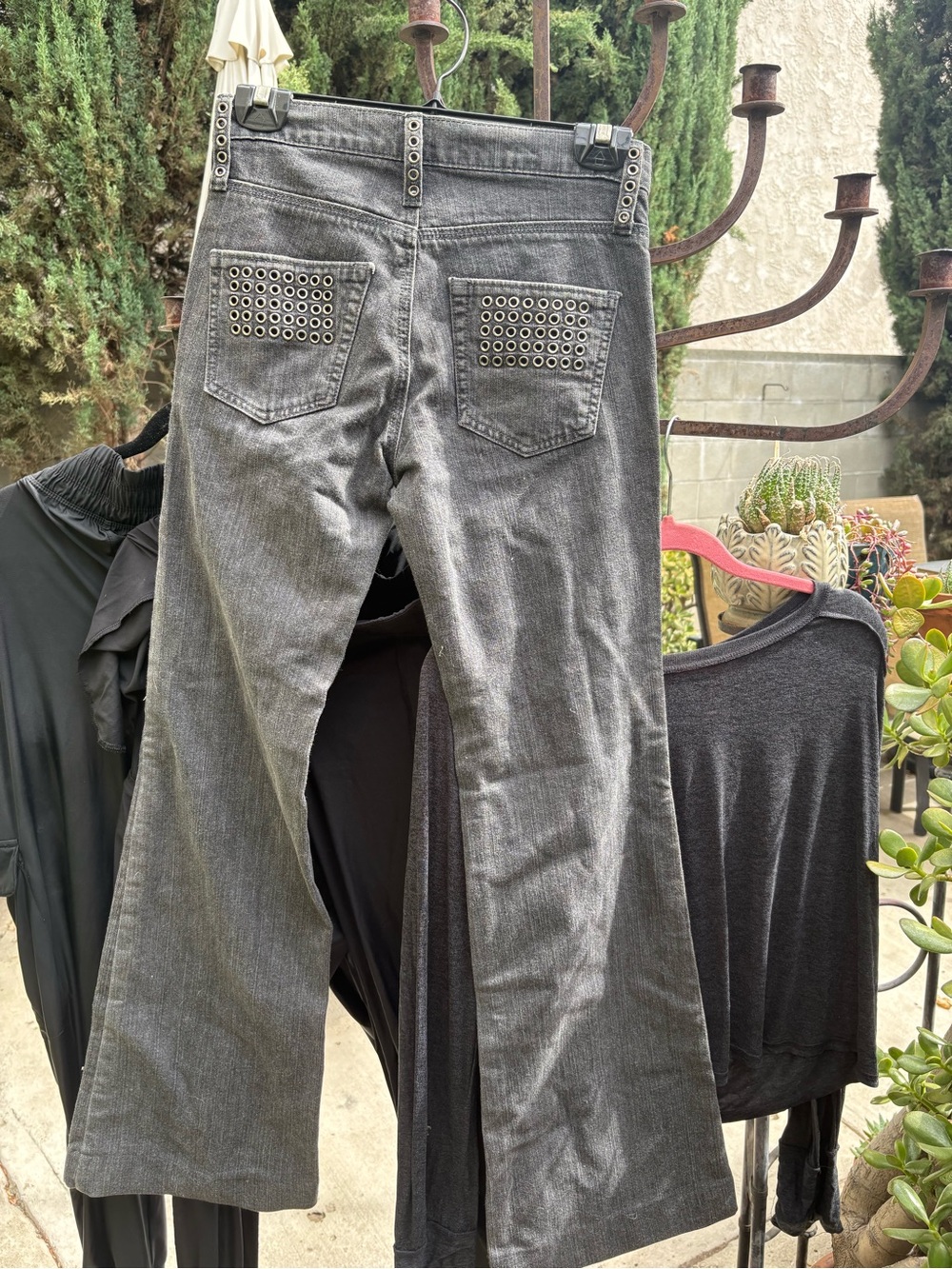 Thomas Wilde gromett Grey Women's Jeans - Classic Flare Fit like new